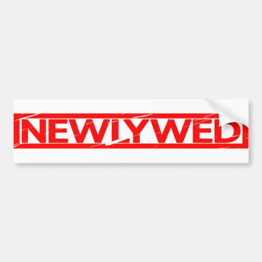 Pas getrouwd Stamp Bumpersticker (Voorkant)