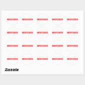 Pas getrouwd Stamp Ronde Sticker (Vel)