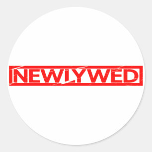 Pas getrouwd Stamp Ronde Sticker