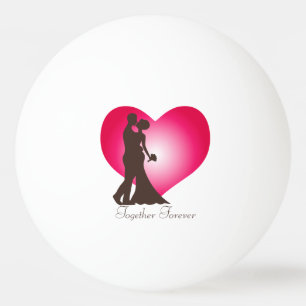 Pas getrouwd stel pingpongballen