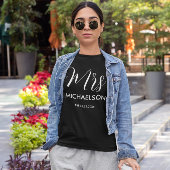 Pas getrouwd Typografie Script T-shirt