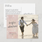 Pas getrouwd Vakantie nieuwe jaren Foto Briefkaart (Voorkant / Achterkant)