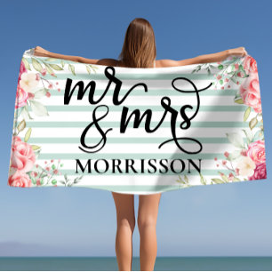Pas getrouwd Verloving Honeymoon Gift for Couple Strandlaken