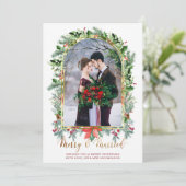 Pas getrouwd voor huwelijksfoto's kaart (Staand voorkant)