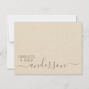 Pas getrouwd Weddenschap paar Monogram briefkaart