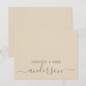 Pas getrouwd Wedding Couple Monogram Notitiekaartje (Voorkant / Achterkant)