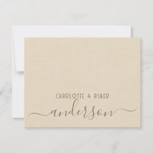 Pas getrouwd Wedding Couple Monogram Notitiekaartje