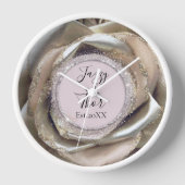 Pas getrouwd Zilveren Roos Petals Gepersonaliseerd (Voorkant)