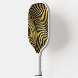 Pas Golden Marble Background Zebra Texture aan Pickleball Paddle