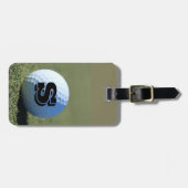 Pas Golf Ball op Groen aan met Monogram Bagagelabel (Voorkant horizontaal)
