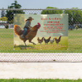 Pas Grappig Biologisch Boerderij Verse Eieren Kooi Spandoek (Insitu)