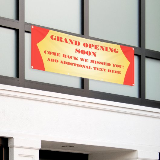 Pas Grote Openen van de Aanpassing snel weer opene Spandoek (Buitenkant Gebouw)