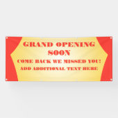 Pas Grote Openen van de Aanpassing snel weer opene Spandoek (Horizontaal)