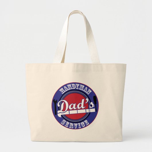 Pa's Handyman Service Grote Tote Bag (Voorkant)