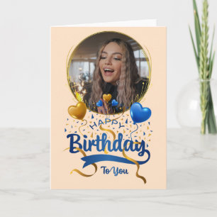 Pas Happy Birthday aan u Gevouwen Kaart aan