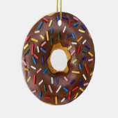 Pas het aan, Chocolate Donut Keramisch Ornament (Rechts)