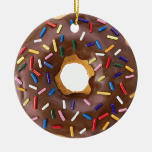 Pas het aan, Chocolate Donut Keramisch Ornament