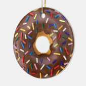 Pas het aan, Chocolate Donut Keramisch Ornament (Links)