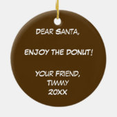 Pas het aan, Chocolate Donut Keramisch Ornament (Achterkant)