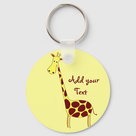 Pas het aan! Cute Giraffe Design Sleutelhanger (Voorkant)
