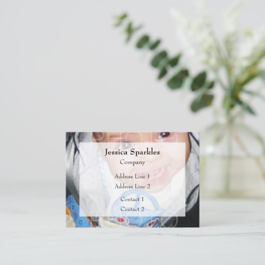 Pas het aan met uw foto Zakelijke kaart Visitekaartje (Staand voorkant)