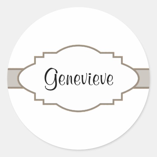 Pas het aan! naamplaat ronde sticker (Voorkant)