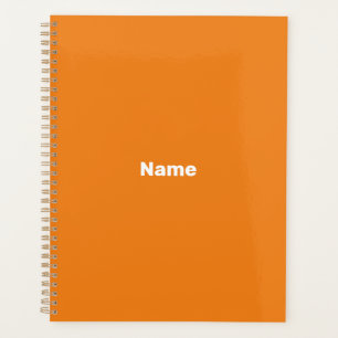 pas het aan, personaliseer het met naam, oranje planner
