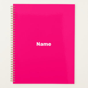 pas het aan, personaliseer het met naam, roze mage planner