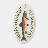 Pas het aan! Rainbow Trout Vist Keramisch Ornament (Rechts)