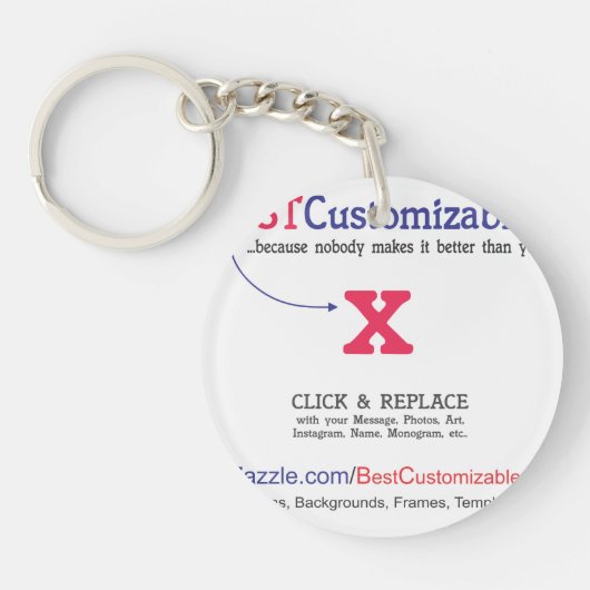 Pas het aan! sleutelhanger (Voorkant)