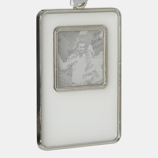 Pas het aan! verzilverd kader ornament (Rechts)