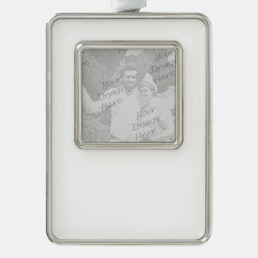 Pas het aan! verzilverd kader ornament (Voorkant)