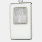 Pas het aan! verzilverd kader ornament (Links)