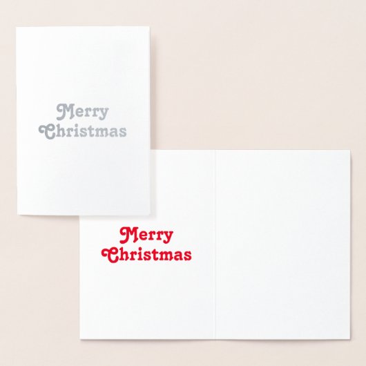 Pas het aan, Vrolijk kerstfeest - zilver of goud Folie Kaarten (Display)