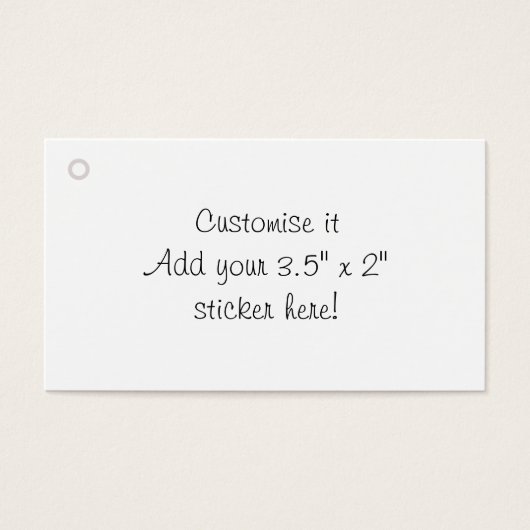 Pas het blanco cadeau label aan visitekaartjes (Voorkant)