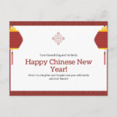 Pas het Happy Chinees Briefkaart van het Ontwerp v (Voorkant)