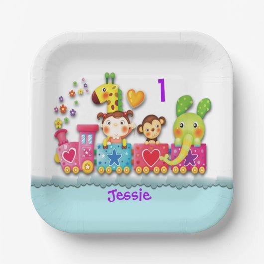 Pas het jonge kind van de vogelopleiding aan papieren bordje (Voorkant)