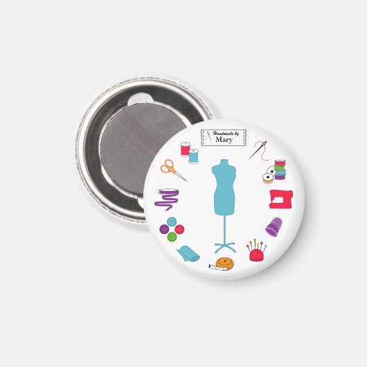 Pas het label aan magneet (Voorkant / Achterkant)