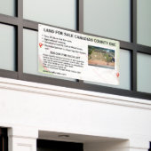 Pas het logo aan voor de makelaar van het perceel  spandoek (Buitenkant Gebouw)