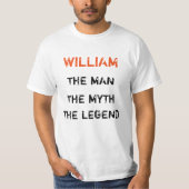 Pas het Man aan. De mythe. De Legende. T-shirt (Voorkant)