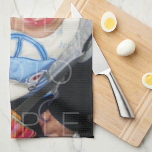 Pas het met Uw foto aan Theedoek (Quarter Fold)