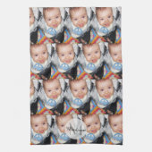 Pas het met Uw Monogram van het fotopatroon aan Theedoek (Verticaal)