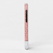 Pas het Roos Gold Faux Glitter Marble aan Case-Mate iPhone Case (Achterkant/links)