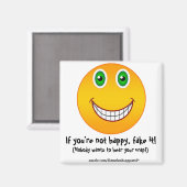 Pas heureux - aimant (Recto/Verso)