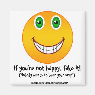 Pas heureux - aimant