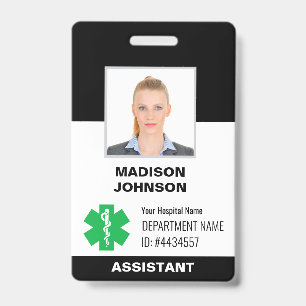 Pas ID-badge aan – Personeelsfoto, Logo, Barcode Badge