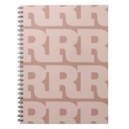 Pas Je Brief Aan, Vet Monogram Patroon Blos Notitieboek