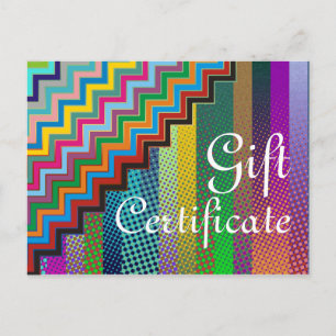 Pas je cadeaubon aan met tekst en achtergrondinfor briefkaart
