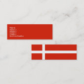 Pas je Dannebrog aan! Mini Visitekaartje (Voorkant / Achterkant)