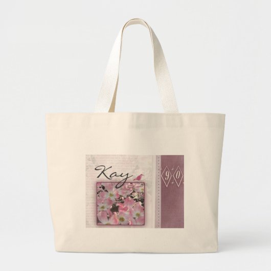 Pas je eigen 90e verjaardag aan grote tote bag (Voorkant)